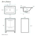 thumbnail image 2 of Virage 24 in. Brown Oak Bathroom Vanity With White, 3-Hole Ceramic Sink Top, 2 of 9