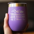 thumbnail image 3 of Bevvee Insulated Wine Tumbler 12 oz Mountains Are Calling Outdoor Enthusiast Gifts Tumblers, 3 of 4