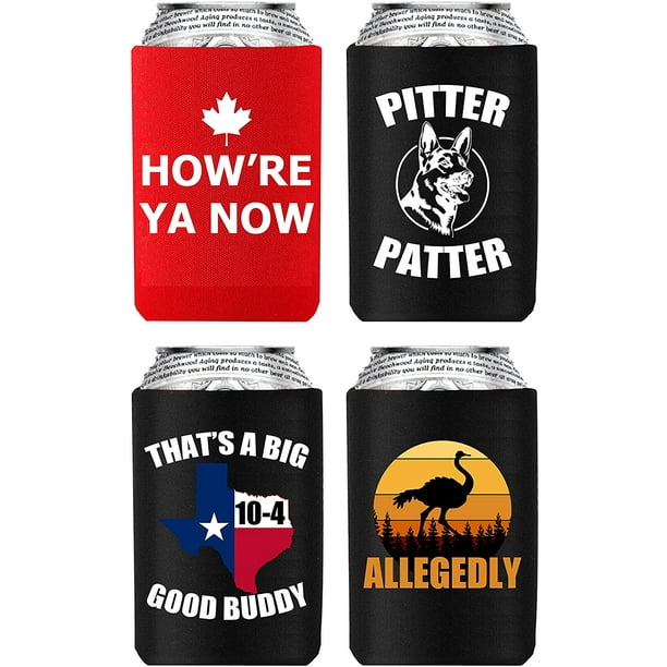 4 Pack Letterkenny Beer Cooler Merchandise Favorite Funny Sayings, How're Ya Now, Pitter Patter, Thats A Texas Sized 10-4, Allegedly Ostrich, Can Cooler Sleeves 16oz 24oz Beer Bottle 4 Pack Letterkenny Beer Cooler Merchandise Favorite Funny Sayings, How're Ya Now, Pitter Patter, Thats A Texas Sized 10-4, Allegedly Ostrich, Can Cooler Sleeves 16oz 24oz Beer Bottle
