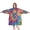 Colorful Tie Dye Pattern, variant on Colorful Tie Dye Pattern Wearable Blanket Hoodie, Flannel Oversized Lounge Wearable Throw with Hood & Kangaroo Pocket, Anti-pilling Gifts Ideas for Holiday Gifts