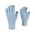 thumbnail image 2 of Naierhg 1 Pair Autumn Winter Knitted Gloves Touchscreen Full Finger Stretch Thickened Double Layers Warm Solid Color Men Women Motorcycle Riding Cycling Gloves for Winter Light Blue, 2 of 8