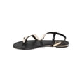 thumbnail image 4 of New Women Betani Winnie-2 PU Open Toe Metallic Zig Zag Slingback Flat Sandal, 4 of 5