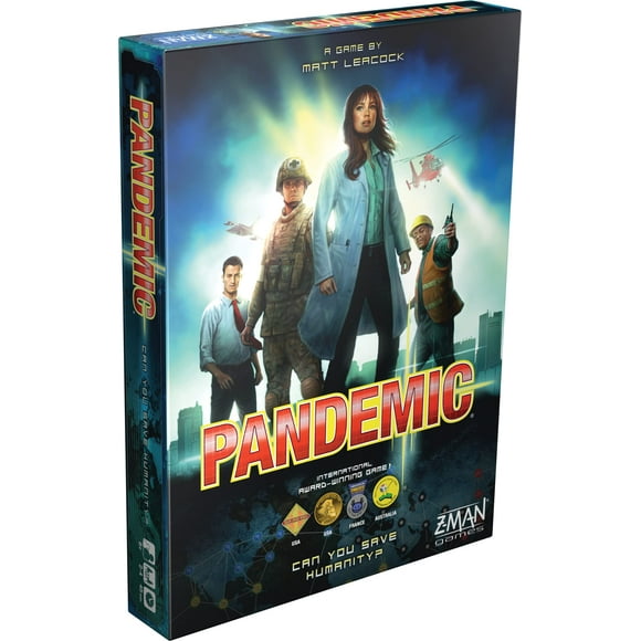 Asmodee Jeu de Société Pandémie (Base Game) - une Bataille Coopérative pour Sauver l'Humanité, Jeu de Stratégie pour Enfants et Adultes, 8+, 2-4 Joueurs, 45 Minutes de Jeu)