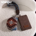 thumbnail image 5 of Wrangler Aztec Keychain Wristlet Wallets for Women Western Dual Pouch Wristlet Credit Card Holder Wallet with Zipper Pocket, Angel-Coffee, 5 of 7