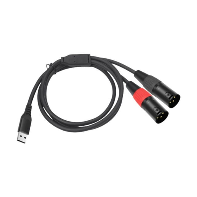 Cable de cable de divisor USB 2 XLR Línea masculina USB a 2 XLR Cable auxiliar de cable para equipos de audio profesionales auriculares TV 3M