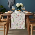 thumbnail image 2 of Pink Spring Floral Table Runner - 70 Inch Long, Kitchen Dining Table Runner Dresser Scarves, Flowers Elegant Pastoral Rustic Farmhouse Decor for Coffee Tables Wedding Party Banquet, 2 of 8