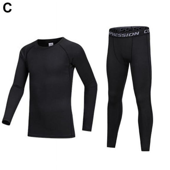 AUsagg Children's Sports Tights Suit Men's BasketballFitness Quick-drying Football Elastic Clot Leggings Z8I0 Children's Clothes V9H4