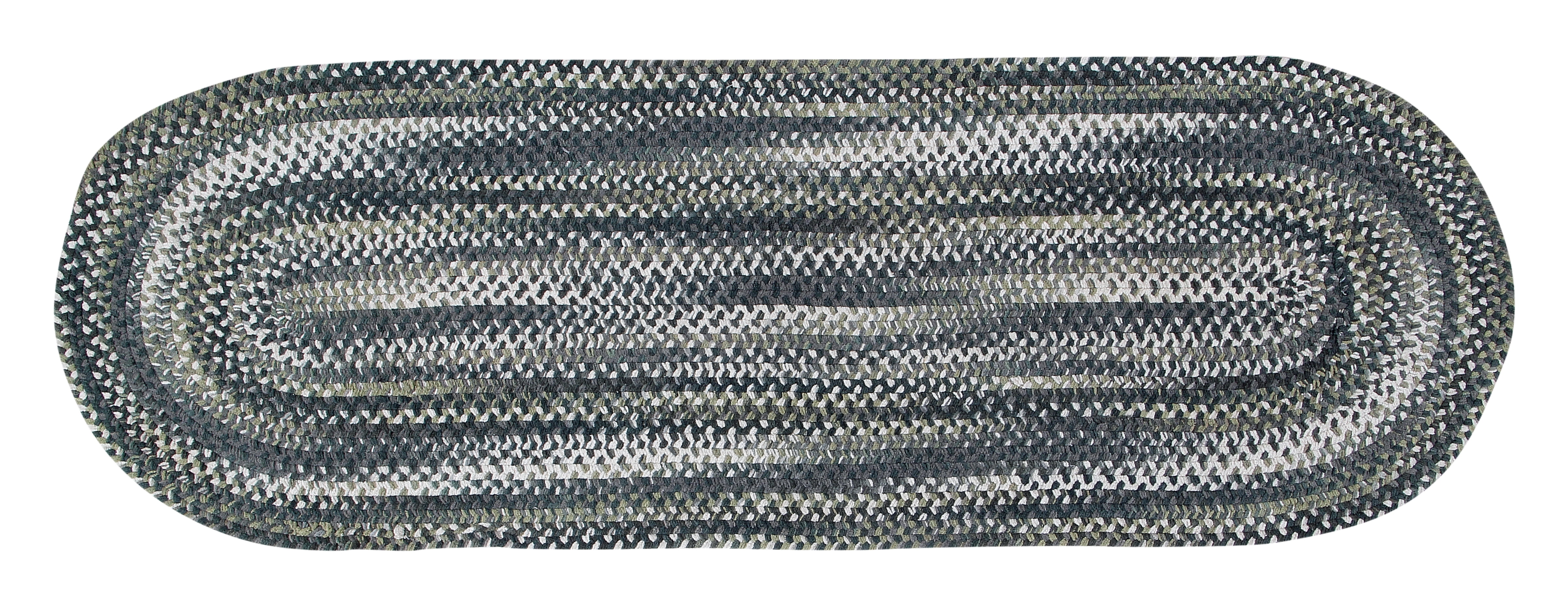 Better Trends Braided Runner Rug 24"x 72" 100% Cotton Rug for Indoor Use, Area Rug for Bedroom Ombre Chenille Collection - (Olive)