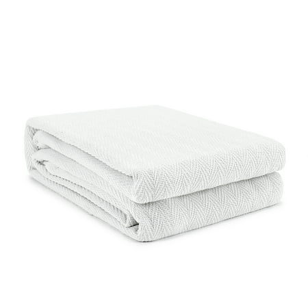 Freckles Cotton Blanket - Waverly 100% Cotton Chevron Blanket in Multiple Sizes and Colors