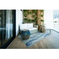 thumbnail image 2 of Linon Outdoor Washable Area Rug Collection, Blue and Ivory, 3' x 5', 2 of 7