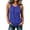 Blue(Tank Tops), variant on GUACER Womens Tank Tops Pleated Neckline Flowy Round Neck Casual Sleeveless Blouse, Soft Knit Summer Cami