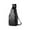 Black, variant on JOGZMZ Premium PU Leather Crossbody Bag for Men, Anti-Theft Sling Pack with Earphone Hole, Lightweight Chest Bag for Hiking & Camping Brown