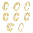 thumbnail image 1 of Women's Ring Set, 8 Pieces, Foot Ring, Female Foot Ring, Fashion Finger Ring, Suitable for Summer, Open Toe Style, 1 of 8