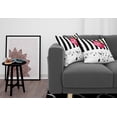 thumbnail image 3 of Ambesonne Modern Throw Pillow Cover 2 Pack, Red Rose on the Piano, 18", Pink Black White, 3 of 5