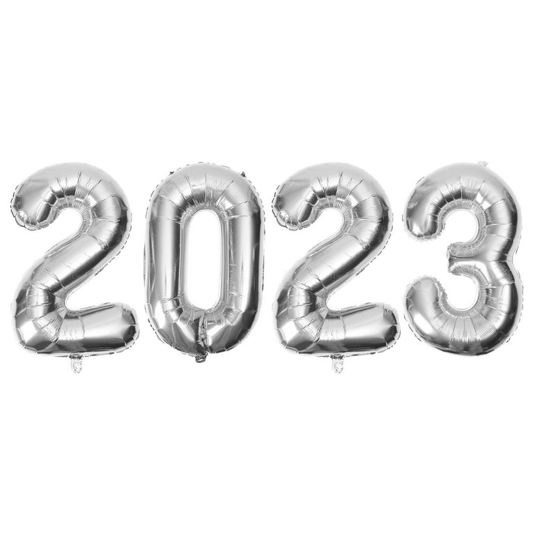 Silver helium number balloons outlet