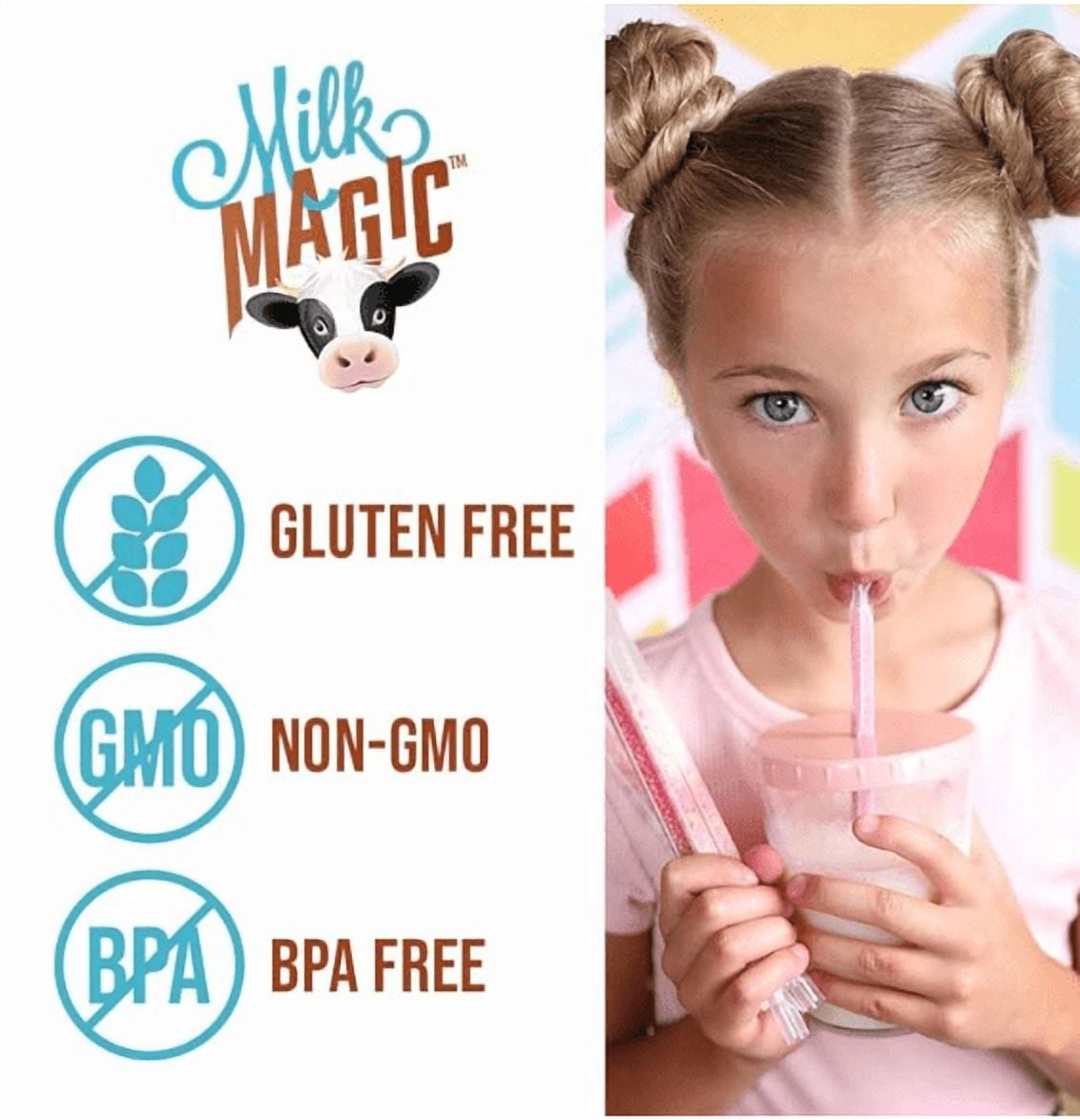(6 pack) Milk Magic Birthday Cake Milk Flavoring Straws 4 Count