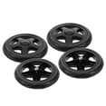thumbnail image 5 of FONDOTIN Vintage Cart Wheels Shopping Cart Wheels Black Plastic 4Pcs, 5 of 8