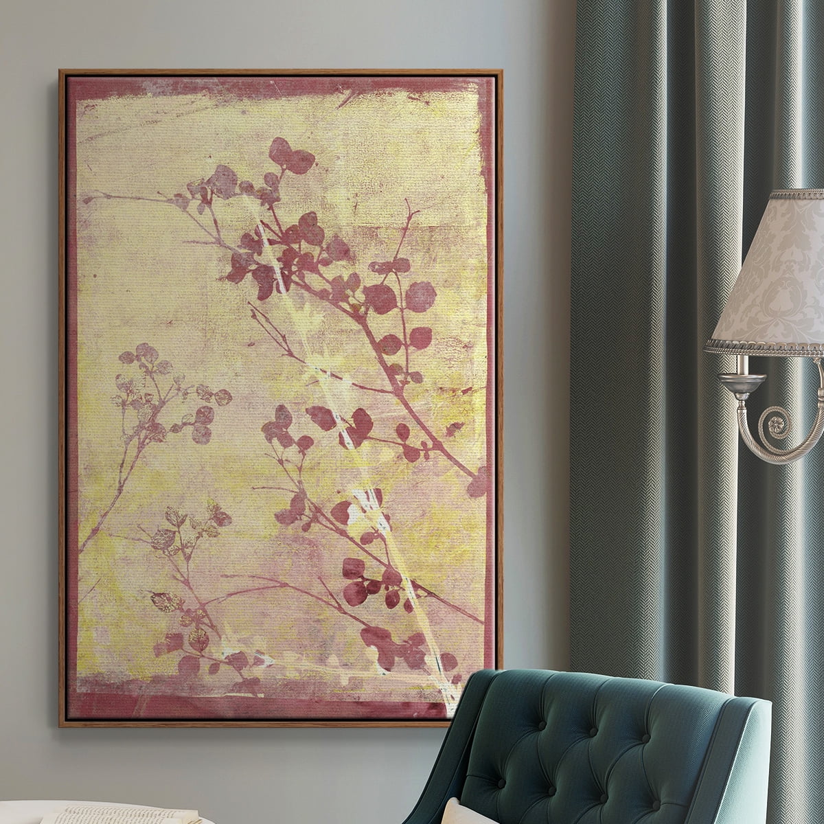 Boundless V Framed Premium Gallery Wrapped Canvas - Ready to Hang - 27 x 41 - Walnut Floating Frame