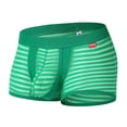 thumbnail image 2 of COSFO Breathable Men's Boxer Briefs Striped Transparent Underwear Support Pouch Ice Silk Classic Fit Underwear Men, 2 of 5