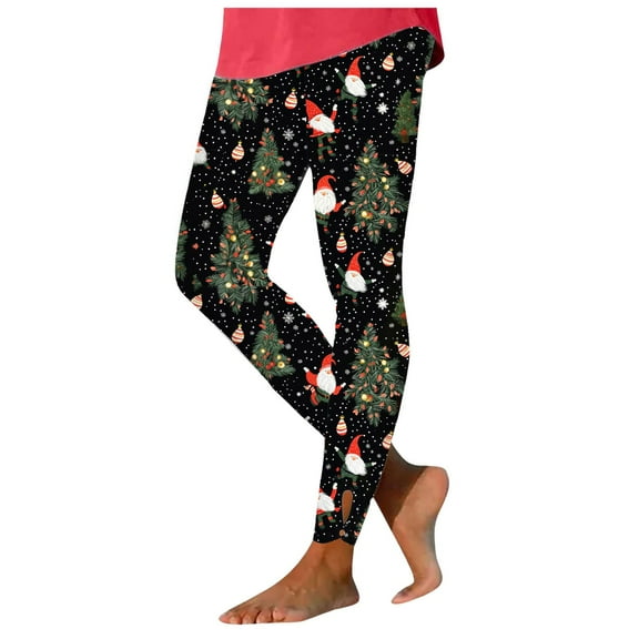 Gibobby Women'S Leggings Soft Yoga Pants Christmas Printed Pants Leggings For Leggings Running Christmas Santa Party Snowman Leggings(XL,Red)