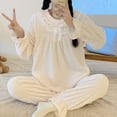thumbnail image 7 of Ailaofu Women's Plush Fleece Pajama Set,Soft Cozy Pajama for Women Warm Sleepwear Lounge PJS, 7 of 7