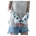 thumbnail image 1 of Gants Chauds Sans Doigts Style Star pour Femmes Automne Hiver Chauffe-Bras Accessoires de Mode Tendance, 1 of 6