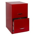 thumbnail image 3 of Pemberly Row 18" 2-Drawer Modern Metal Filing Cabinet in Lava Red, 3 of 7