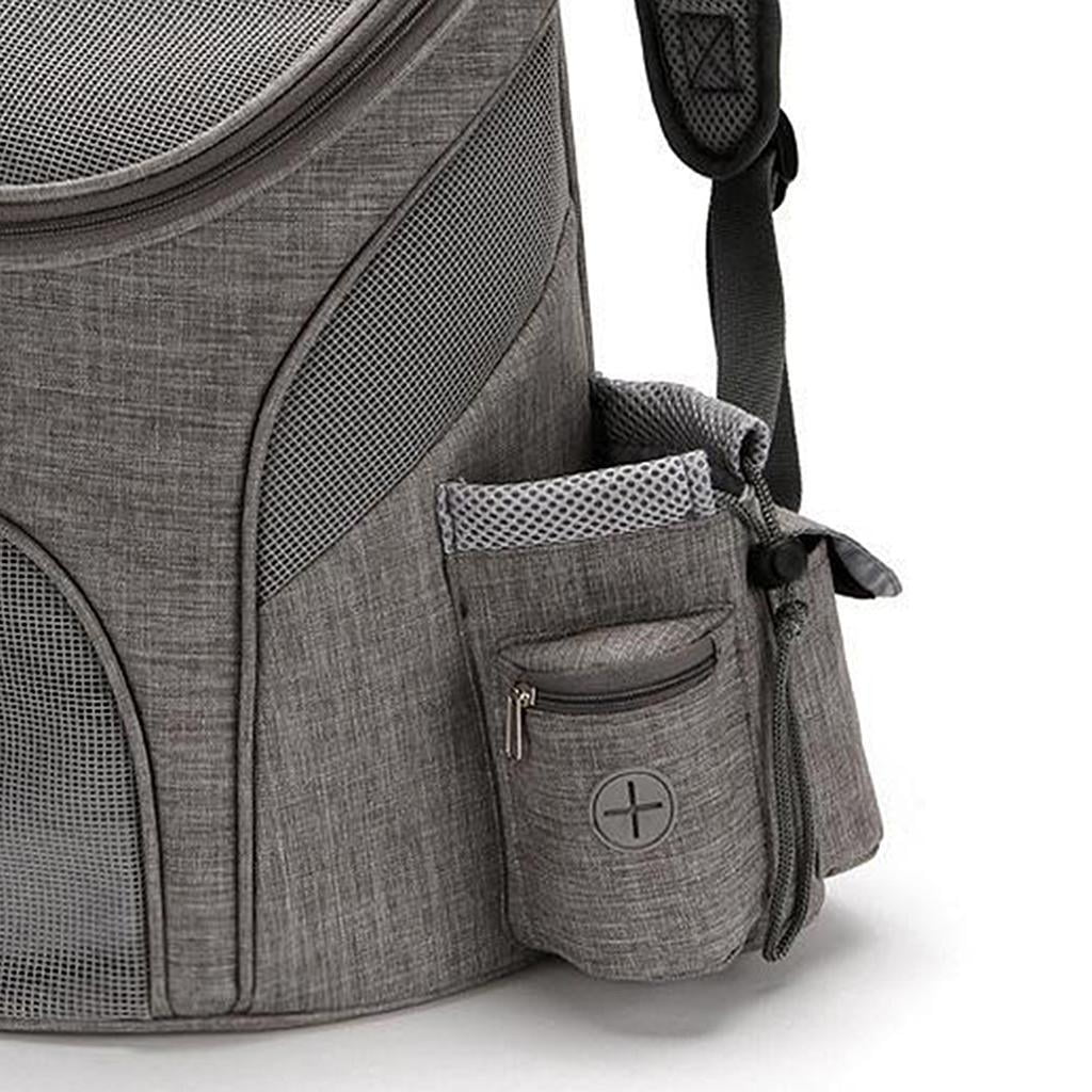 Bvdfgk Pet Cat Dog Backpack Carrier for Small Animal, Breathable, Designed for Travel, Hiking, Walking & Outdoor Gray L