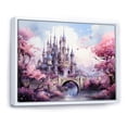 thumbnail image 2 of Designart "Pink Bridge captivate Crossing II" Architecture Floater Framed Canvas Art Print, 2 of 7