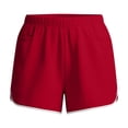 thumbnail image 4 of Women's Running Shorts Contrast Trim Soft Yoga Shorts High Waisted for Athletic Fitness Casual with Pockets Red M, 4 of 6