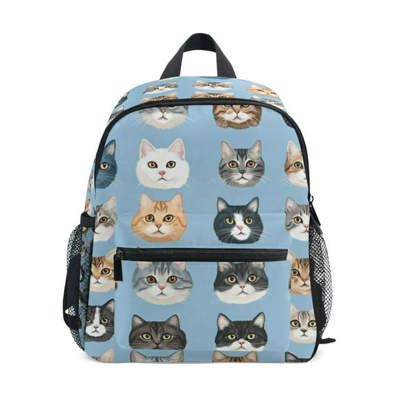 FORMRS School Backpack with Front Zippered Pocket 12" Student Travel Daypack, Vibrant Cute Cat