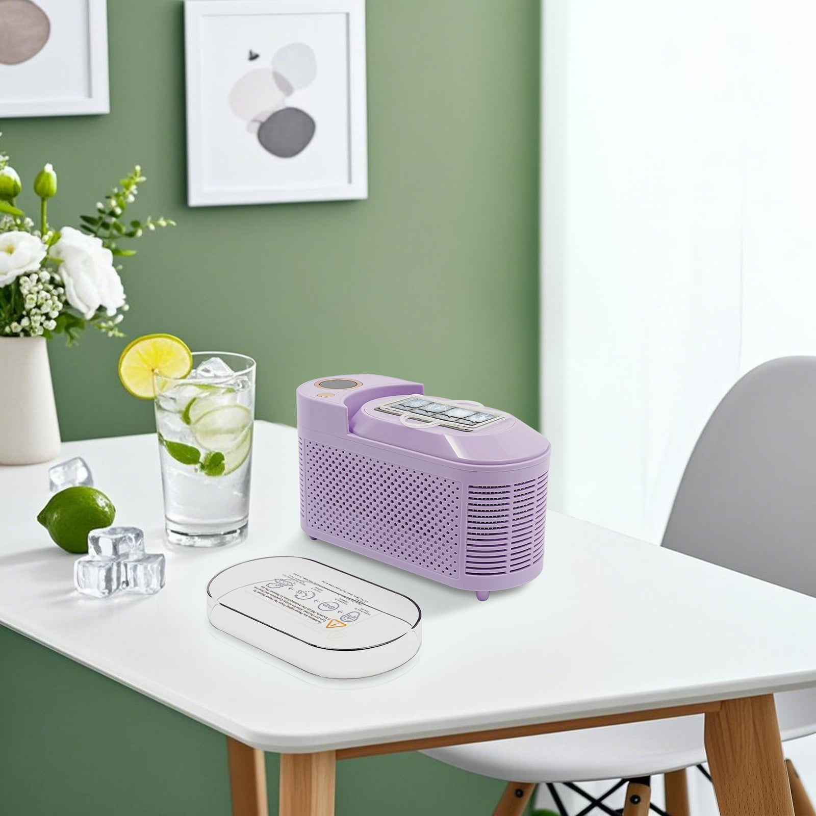 Ice Maker, Mini Countertop Ice Maker, Compact Ice Machine for Home/Car/Travel Used In Home Kitchens, Outdoor Spaces, Restaurants, Bars