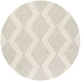 thumbnail image 4 of SAFAVIEH Blossom Winston Chevron Wool Area Rug, Ivory/Silver, 6' x 6' Round, 4 of 9