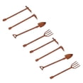 thumbnail image 1 of Rusty Miniature Garden Tool Set, Shovel, Hoe, Rake, Pitchfork Dollhouse Accessories, DIY Materials, Scene Decorations, 1 of 8
