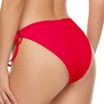 thumbnail image 5 of MNCEKFOD Women's Tummy Control Swim Bottoms Vintage Low Waist Bikini Swimwear Briefs Beachwear Side Tie Bathing Suit Bottom Red XS, 5 of 7
