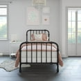 thumbnail image 3 of Max & Finn Wren Metal Bed with Spindle Headboard, Twin, Black, 3 of 10