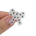 thumbnail image 3 of Unique Bargains 1 Pair Shoelace Charms Sparkly Base Transparent Bow Decorative Shoe Clips White, 3 of 5