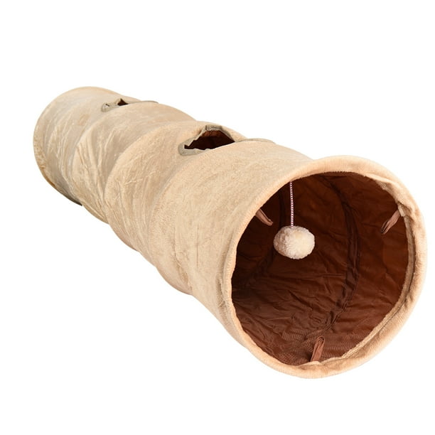 Petacc Cat Tunnel Plush Pet Tunnel Collapsible Cat Toy Cat Tunnels