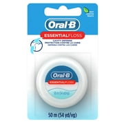 Oral-B Essential Floss Mint Waxed Dental Floss, Cavity Defense, 50m