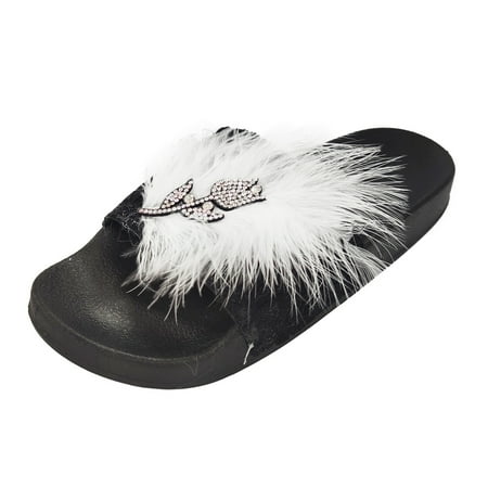 

Youmylove Women Slide Slippers Fish Mouth Shoes Fashion Flat Sandal Platform Sequined Beach Slippers Summer Casual Sandals Comfort Cozy Leisure Daily Walking