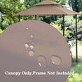 thumbnail image 3 of Unique Choice 8 x 5 Ft Double Tiered Grill Gazebo Canopy Replacement Canopy Only.BBQ Tent Roof Top Cover,Color Beige, 3 of 7