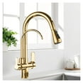thumbnail image 4 of Black And Golden Filtered Crane For Kitchen Pull Out Sprayer Drinking Water Three Ways Water Filter Tap Kitchen Faucet Hot Cold ,Effortless Installation, 4 of 7