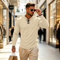 thumbnail image 6 of FOPSUFGWFO Men's Vintage V-Neck T-Shirt Breathable Daily Wear Viking Gothic Sweatshirts Casual Long Sleeve Lightweight Blouses L, 6 of 6