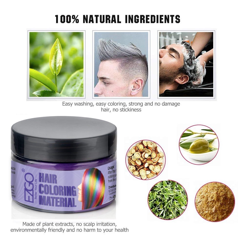 Ezgo Hair Wax Temporary Hair Coloring Styling Cream Mud Dye