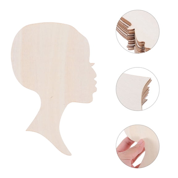 12 Pcs African Women Stencil Silhouettes for Head Miss Mother