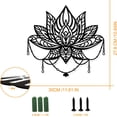 thumbnail image 3 of 1pc Lotus Flower Metal Wall Art Decor Black Flower Wall Hanging Decor Lotus Silhouette Wall Art, 3 of 7