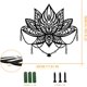 thumbnail image 3 of 1 pieza de decoración de pared de metal con flor de loto, decoración de pared con silueta de loto negra, 3 of 7