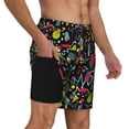 thumbnail image 2 of Fotbe Colorful Geometric Figures Men’s Swim Trunks Quick Dry Swim Shorts Board Shorts with Mesh Lining-Large, 2 of 9
