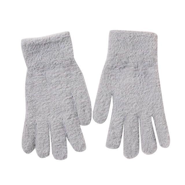 PMVFHDE Winter Gloves Couples Cycling Windproof Wool Warm Thick Solid Color Screen Cold Knit