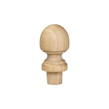 200 Pcs of 3-1/4 inch Wood Finials 3-1/4 inch Tall x 1-3/4 inch Wide 1/2 inch tenon; Height Includes Tenon